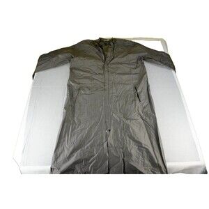 Vintage Dorfman Pacific "Weather Foil" Long Coat XL Jacket Gray Japan Oakland CA